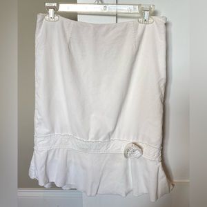 White Corduroy Skirt